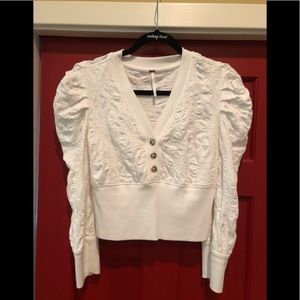 Free people puffy shoulder long sleeve